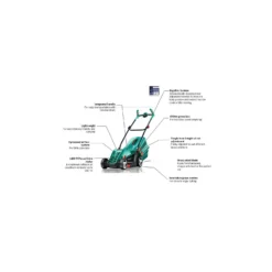 Bosch 1400W Rotak 37-14 Electric Lawn Mower - 37cm -Garantia Store 12883599 1924843325901372