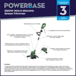 Powerbase 550W Electric Grass Trimmer - 30cm -Garantia Store 12885507 1845058716688333