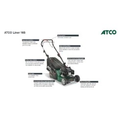 Atco 139cc Liner 16S Petrol Lawn Mower - 41cm 14 Atco 139cc Liner 16S Petrol Lawn Mower - 41cm -Garantia Store 13486581 8924932697632222