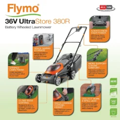 Flymo 36V UltraStore 380R Cordless Lawn Mower - 38cm 13 Flymo 36V UltraStore 380R Cordless Lawn Mower - 38cm -Garantia Store 13524793 1434936633128462