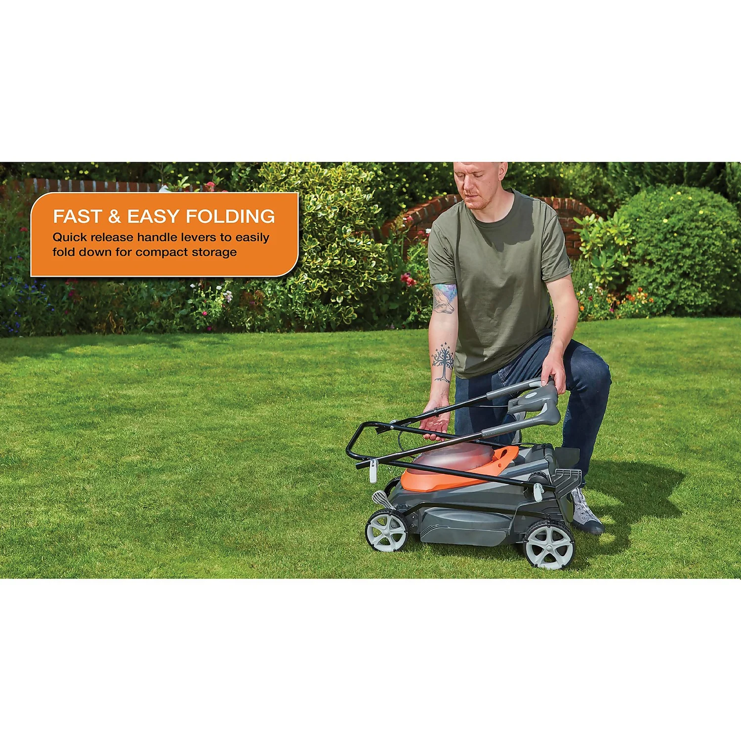 Flymo 36V UltraStore 380R Cordless Lawn Mower - 38cm 8 Flymo 36V UltraStore 380R Cordless Lawn Mower - 38cm - Image 6
