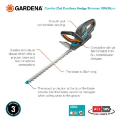 GARDENA ComfortCut Cordless 18V 50 Hedge Trimmer 13 GARDENA ComfortCut Cordless 18V 50 Hedge Trimmer -Garantia Store 13524828 1365049587635227