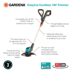 GARDENA EasyCut Cordless 18V Grass Trimmer 12 GARDENA EasyCut Cordless 18V Grass Trimmer -Garantia Store 13524830 8114936346365854