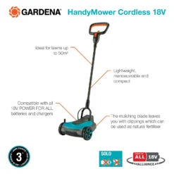 GARDENA 18V HandyMower Cordless Lawn Mower - 22cm 12 GARDENA 18V HandyMower Cordless Lawn Mower - 22cm -Garantia Store 13524837 2024958391525054